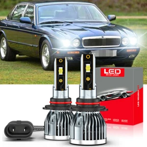 2x 9006 LED Headlights Bulbs Low Beam 6000K White For Jaguar XJ6 1995 1996 1997 - Picture 1 of 11
