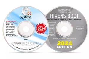 System Rescue CD PC Computer Diagnostic And Hiren's Boot CD Repair Data Recovery - Picture 1 of 5