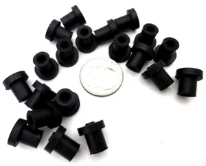 Buje de cableado de brida de goma de ajuste de orificio de 1/4" - Se adapta a orificio de 1/4", tiene orificio pasante de 1/8" - Imagen 1 de 12