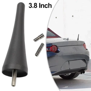 3.8" inch Aluminum Short Stubby Antenna Mast for Fiat 124 Spider 2017-2022 Black - Picture 1 of 12