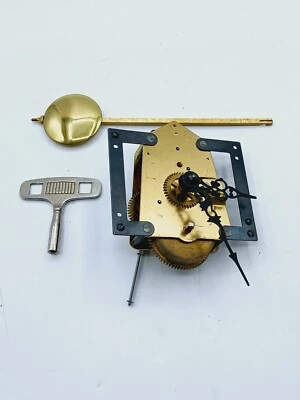 Vintage Trend Clocks P.L. 34 CM Western Germany 1 74 With Key, Pendulum Untested - Image 1 of 4