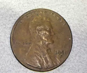 1951 S - Lincoln Wheat Penny - Good/Very Good - Picture 1 of 2