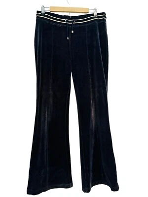 Pantalones deportivos Escada Velour para mujer 44 grandes negros corte bootcut acampanado salón vintage Foto 1 de 4