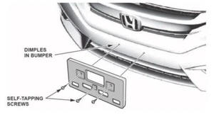 2018 GENUINE HONDA CIVIC 2 & 4 DOOR FRONT LICENSE PLATE BRACKET HOLDER OEM NEW - Picture 1 of 1