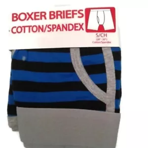 Pico Men's S 28 30 boxer briefs stripes Blue Black Gray - Picture 1 of 3