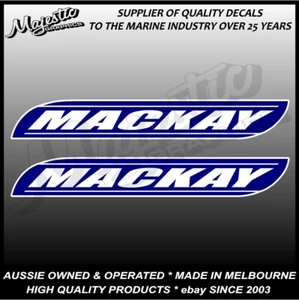 MACKAY - BOAT TRAILERS - 500mm x 70mm X 2 - BOAT TRAILER DECALS - Picture 1 of 1