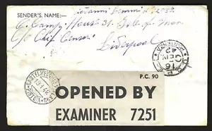 UK ITALY 1942 ITALIAN PRISONER OF AT WAR LIVERPOOL CAMP FOLDED LETTER - Picture 1 of 2
