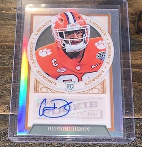2019 Panini Legacy Chrome 148 Clelin Ferrell Holo rookie auto Clemson Tigers - Picture 1 of 3