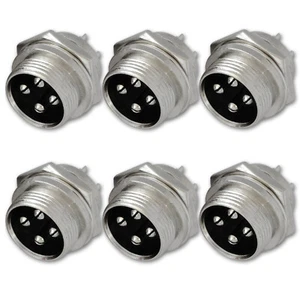 Conector de micrófono macho de 4 pines enchufe de chasis macho para enchufes de radio CB/ham 6 lotes - Imagen 1 de 13