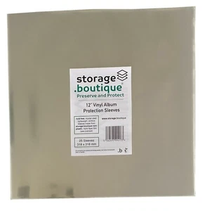 25 x storage.boutique 12" Vinyl Album ARCHIVE STANDARD Protection Sleeves - Picture 1 of 5