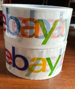 TWO ROLLS of eBay Branded Packaging Shipping Tape with Color Logo 75Yds x 2 in. - Picture 1 of 1