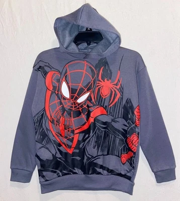 Marvel Spider Man Gris Manga Larga Sudadera con Capucha Bolsillos Niños 10-12 Foto 1 de 4