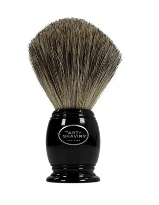 Cepillo de afeitar The Art of Shaving Pure Badger mango negro tamaño completo nuevo Foto 1 de 3