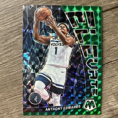 2022-23 Green Mosaic Elevate Anthony Edwards Prizm - #5 Minnesota Timberwolves - Image 1 of 2
