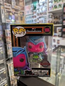 Funko Pop! Marvel WandaVision Blacklight Scarlet Witch Black New Pop 986 - Picture 1 of 6