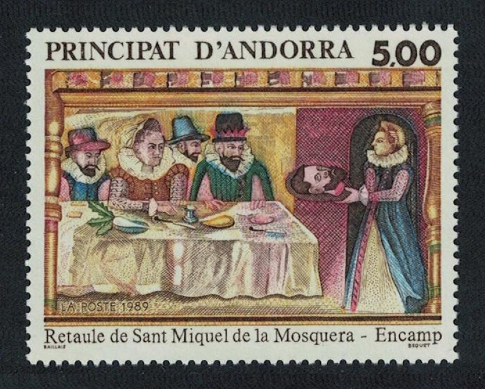 Andorra Fr. Retable de San Miguel de la Mosquera 1989 MNH SG#F424 MI#405 Foto 1 de 1