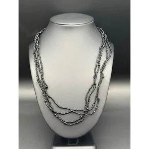 Black Onyx Multi Strand Necklace - Picture 1 of 3