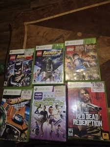 Xbox 360 Lego Batman2, Batman 3, Harry Potter, Hot Wheels, Red Dead Redemption - Picture 1 of 2