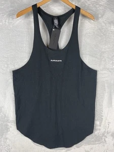 Alphalete Herren Large schwarz Spellout Stringer Tank Top NEU Fitnessstudio Training Lift - Bild 1 von 5