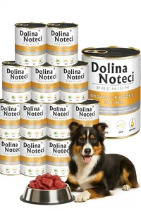 DOLINA NOTECI PREMIUM Nassfutter für Hunde, reich an Ente mit Kürbis, 12×800 g - Bild 1 von 1
