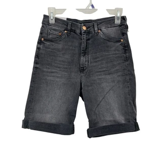 Pantalones Cortos H&M Bermudas Negros Denim Cintura Alta Mujer US 6 - Imagen 1 de 15