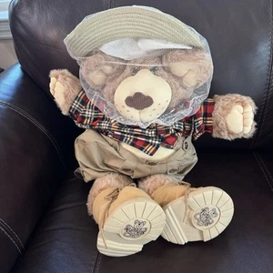 Peluche vintage FURSKINS Bee Keeper Boone Bear Xavier Roberts marrone 22" - Foto 1 di 7