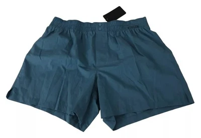 Roupa íntima masculina autêntica shorts boxer regular algodão azul Dolce & Gabbana - Imagem 1 de 4