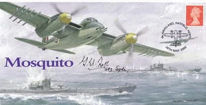 Mosquito Cover Signed  Flt Lt Francis Dell Pilot Mosquito WW11 Shot down evader - Picture 1 of 1
