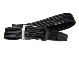 Cinturón Cuerda y Cuero Trenzado Negro para Hombre Que Ama Elegancia Y Estilo - Imagen 1 de 5