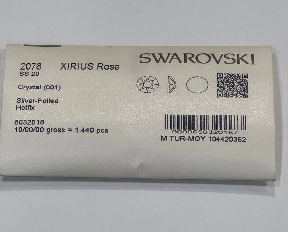 Swarovski 2078 Xirius Rose SS20 Cristal (001) Plata Laminado Hotfix 1440 Foto 1 de 3
