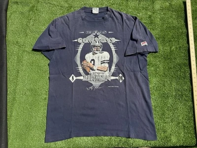Camiseta De Colección Dallas Cowboys Trot Aikman Puntada Única Nuez moscada Foto 1 de 4