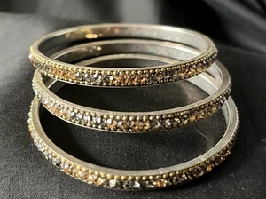 Braccialetti Vintage Strass Colore Champagne Pietre - Foto 1 di 8