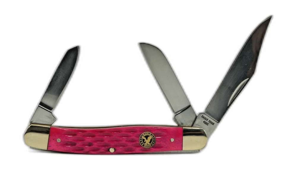 NEW STYLES! - EAGLE EDGE Pocket Knife, WRANGLER or TRAPPER, 2 & 3 Blade Colors - Image 1 of 1