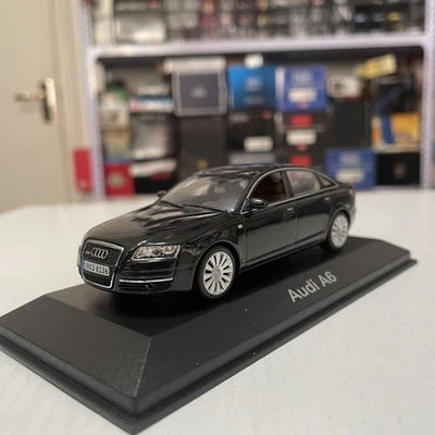 1: 43 Minichamps Original Audi A6 C6 2005 Sedan Car Model Black  - Image 1 of 4