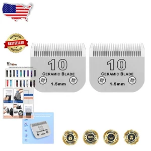 10# Keramikklingen kompatibel mit Wahl, Oster, Andis Haarschneidemaschine - 2er Pack - Bild 1 von 8