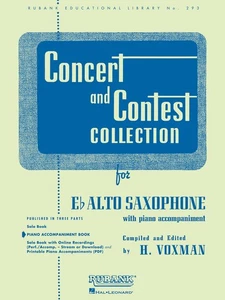 Concert & Contest Collection for Eb Alto Saxophone Solo Piano Music Rubank Book - Picture 1 of 1