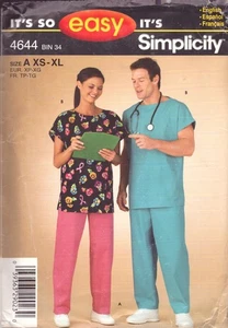It's So Easy It's Simplicity 4644 ~Misses'- Men's Or Teens' Pants and Top-XS-XL - Picture 1 of 5