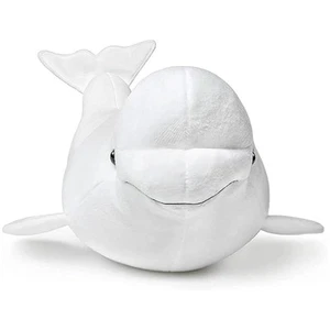 lilizzhoumax Beluga Plush Toy Realistic Stuffed Toy Deep Sea Fish Stuffed Toy Wh - Picture 1 of 5