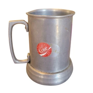 Taza jarra de aluminio vintage disfruta pegatina de Coca-Cola soda cerveza vaso taza Stien - Imagen 1 de 4