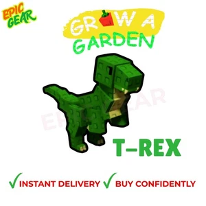 T-REX GROW A GARDEN ROBLOX GAG TREX DIVINE PET - Cheap - Picture 1 of 3