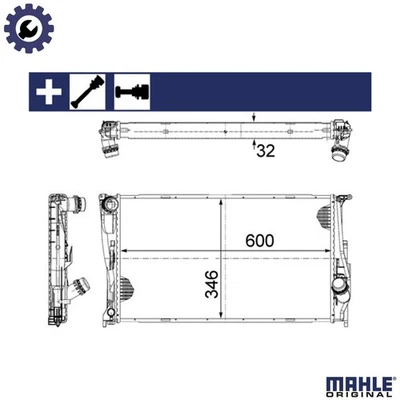 RADIATOR ENGINE COOLING CR 1083 000S FOR BMW X1/SUV/E84/SAV N47D20D/B/C/A 2.0L - Image 1 of 4