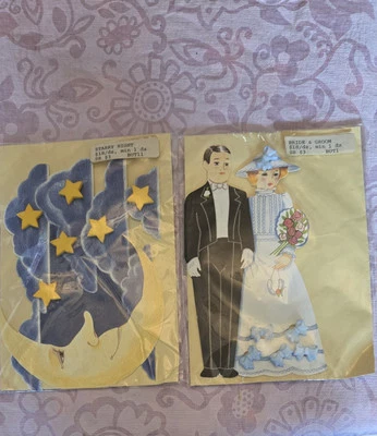 12 Vintage Bow & Star Buttons On Card 1982 Made In England - Image 1 of 4