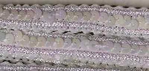 VNTG 2 yd GORGEOUS Sequin & Iridescent TRIM Wedding BRIDAL Crafts VINTAGE 5/8" w - Picture 1 of 2