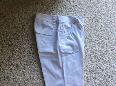 Pantalones Cortos Greg Norman Blancos para Mujer Golf 6 Mezcla de Algodón Bolsillos Planos Frontales Reunidos Foto 1 de 3