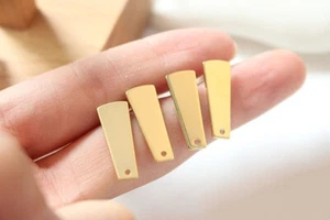 6pcs Matte Gold Trapezoid Earring,Trapezoid Stud Earring,Rectangle Earring Stud - Picture 1 of 9