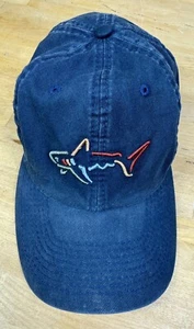 Greg Norman Shark Logo Worn Faded Stained Soft Adjustable Blue Baseball Cap Hat - Picture 1 of 8
