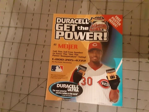 Ken Griffey Jr. Cincinnati Reds Duracell Meijer Brochure With Poster Cover