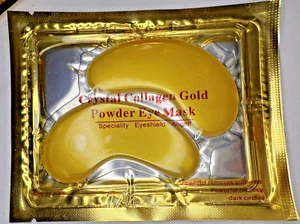 4 Pcs Gold Crystal Collagen Eye Mask Patch Wrinkle Anti Aging Dark Circle Pads - Picture 1 of 5