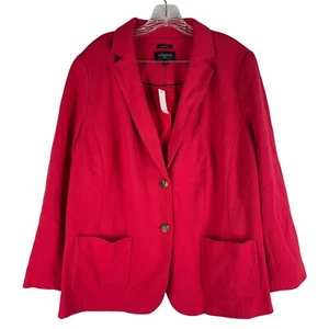 NUEVA Chaqueta Blazer Talbots Roja Aberdeen 2 Botones Mezcla Algodón Mujer Talla 18W - Imagen 1 de 6