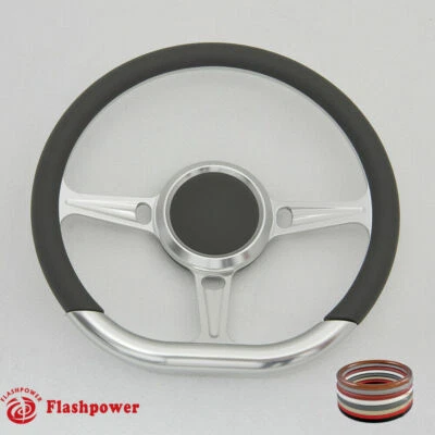 Volante 14" Tipo D Billet Gris Oscuro Media Envoltura Restauración Buick Foto 1 de 4